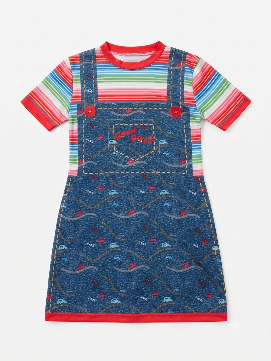 Vestido Dama OFERTA Estampado Good Guys Manga Corta Multicolor