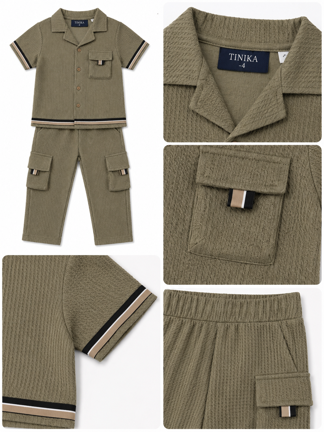 Set niño camisa y pantalón cargo
