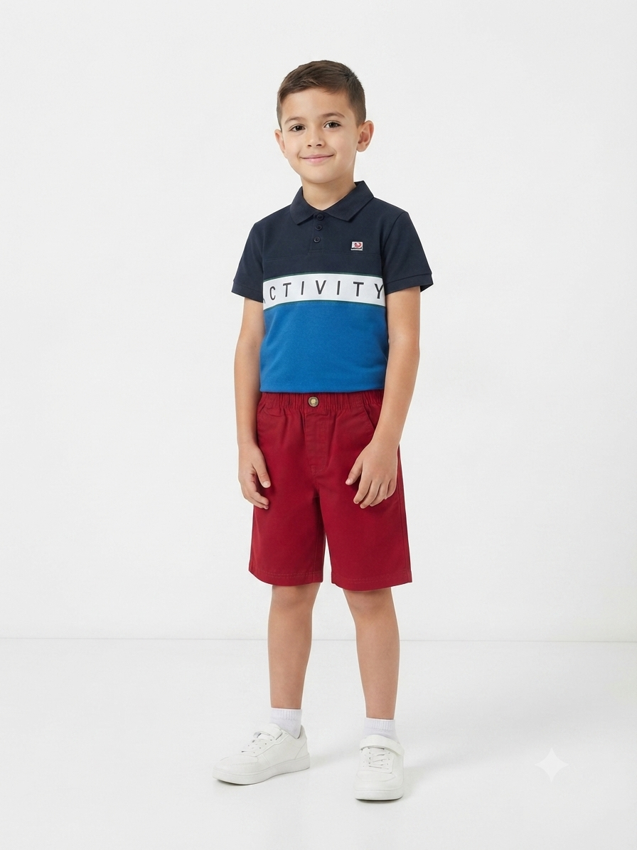 Set niño playera tipo polo + bermuda