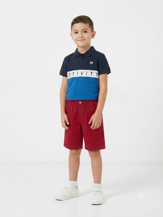 Set niño playera tipo polo + bermuda
