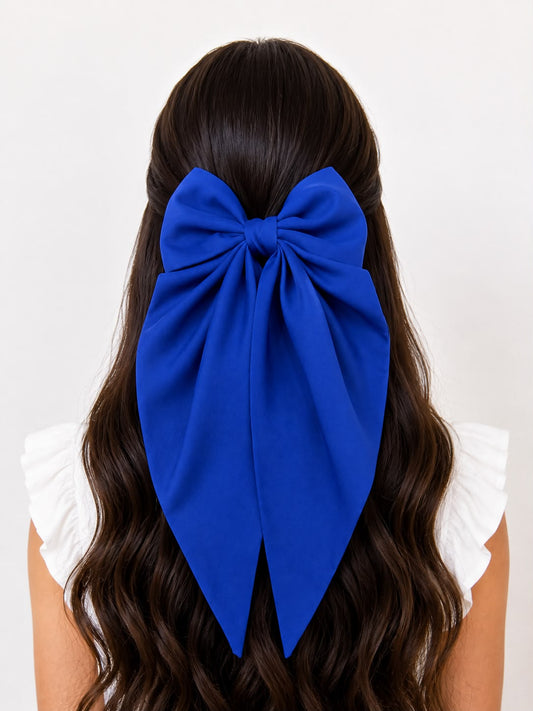 🎀 Moño niña azul rey