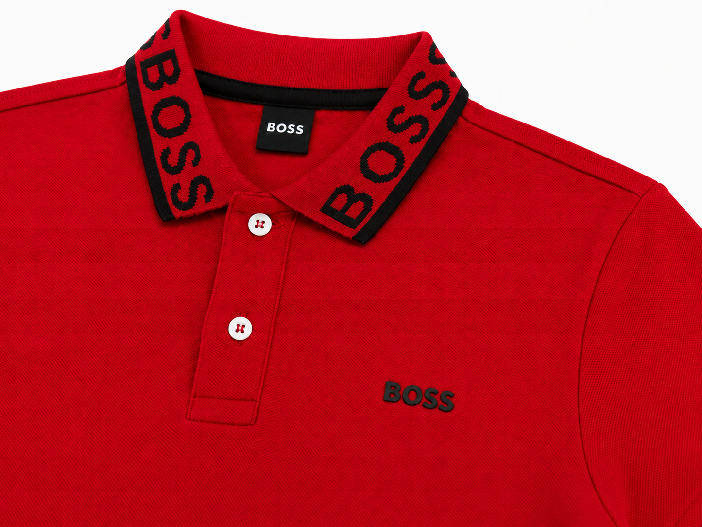 Playera Caballero tipo polo B@SS Roja