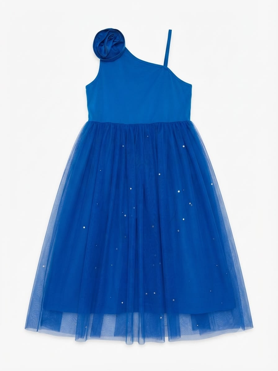 Vestido niña azul de tul