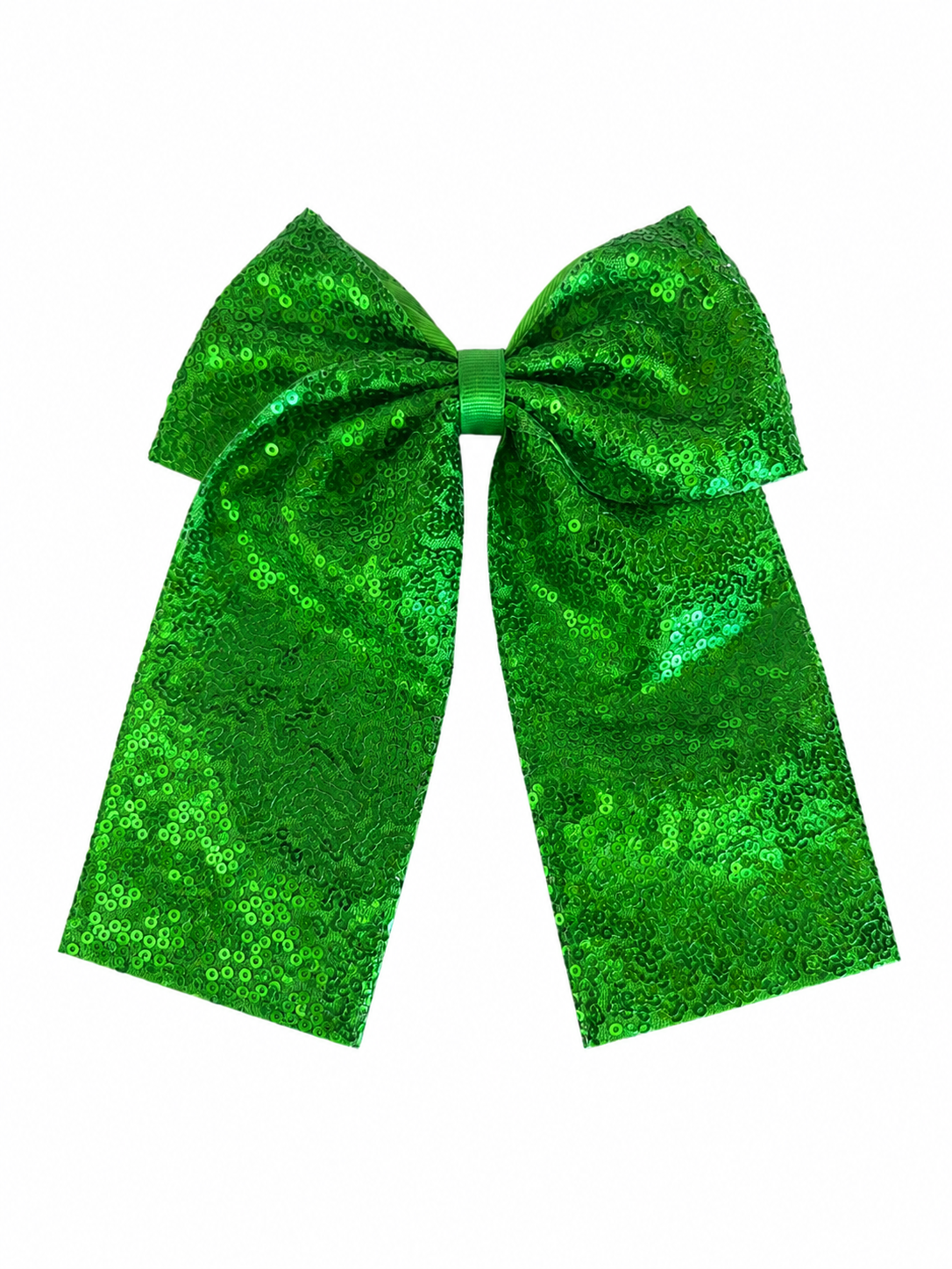 Moño niña verde con lentejuelas