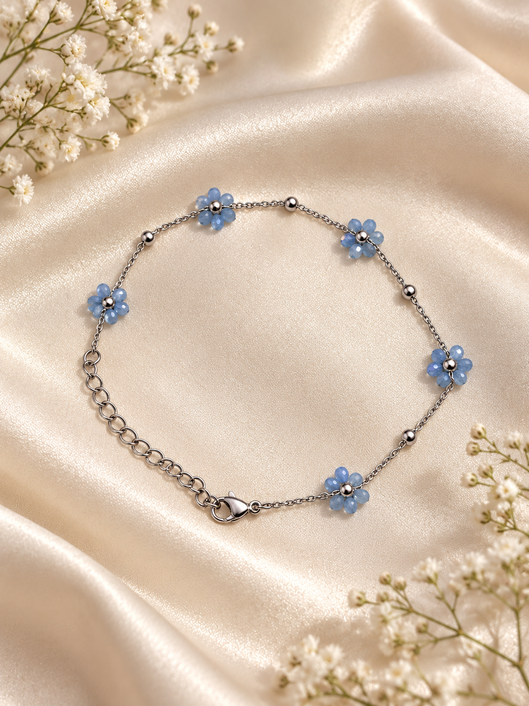 Pulsera dama con flores