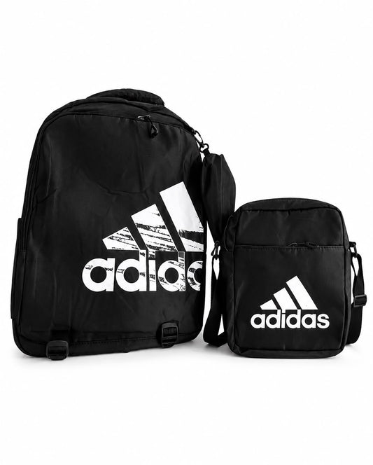 Set de mochila 3 piezas negra deportiva
