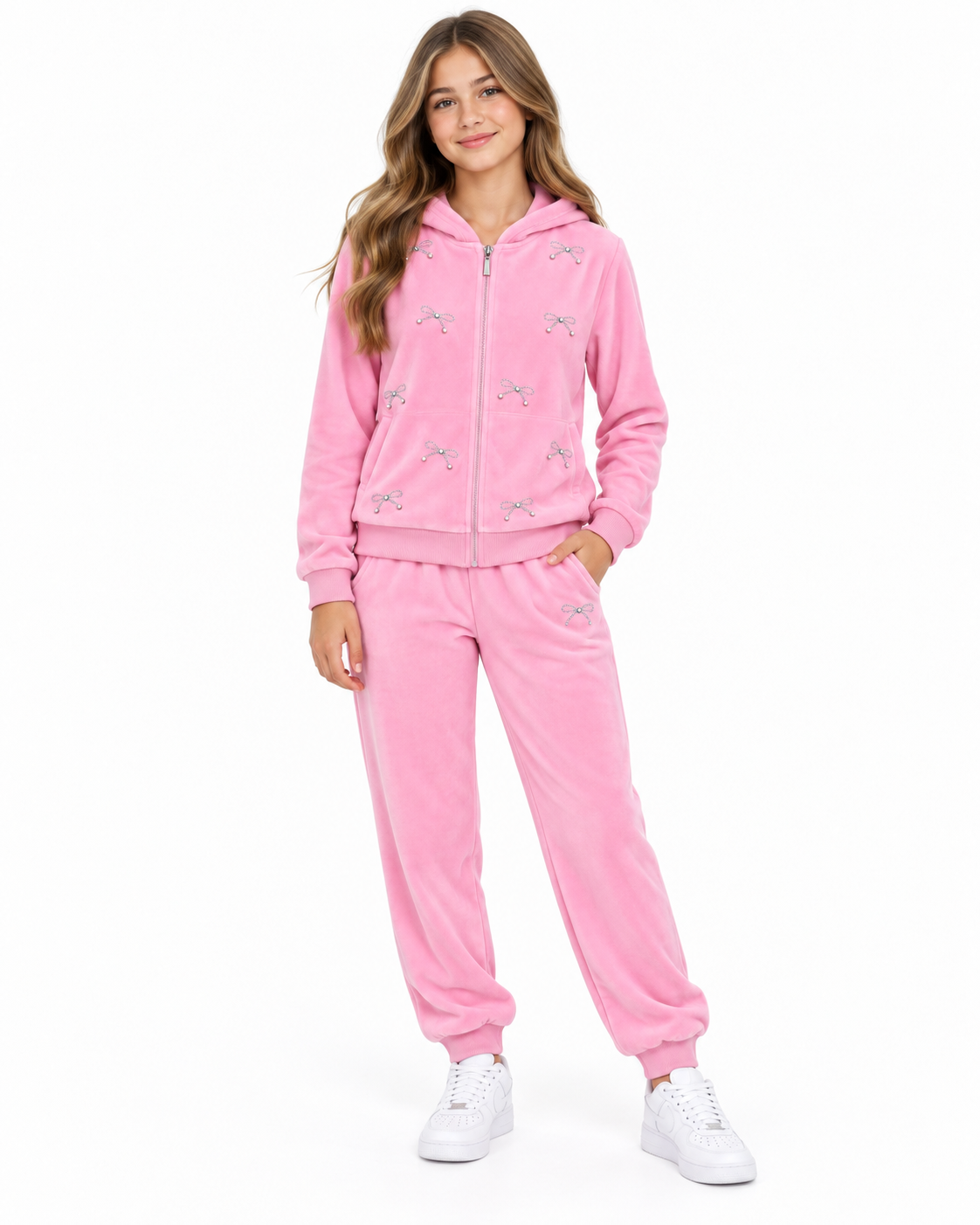 Oferta Set niña rosa de 2 piezas con moñitos ✨🎀