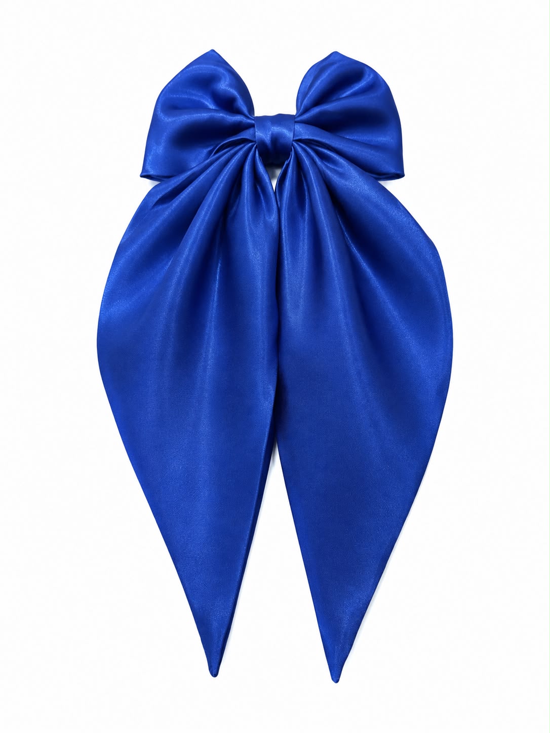 🎀 Moño niña azul rey satinado
