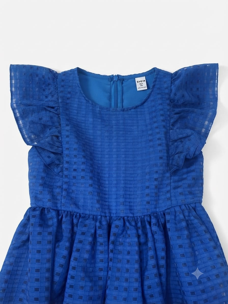 Vestido niña con Olanes en los hombros