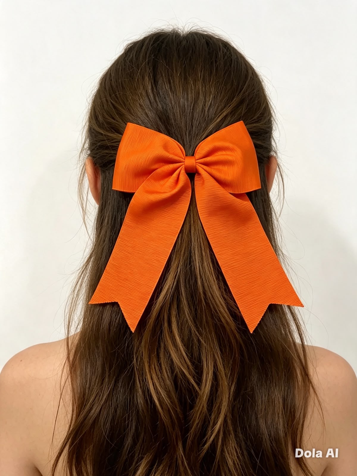 Moño niña naranja con tirantes largos 🎀🧡