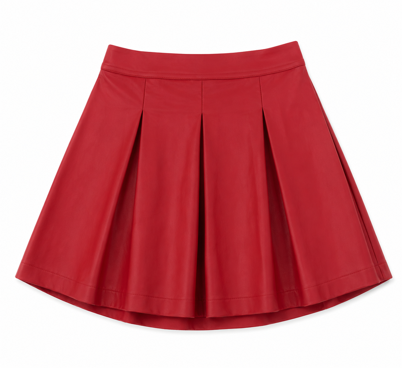 Falda plisada color rojo para niña ❤️