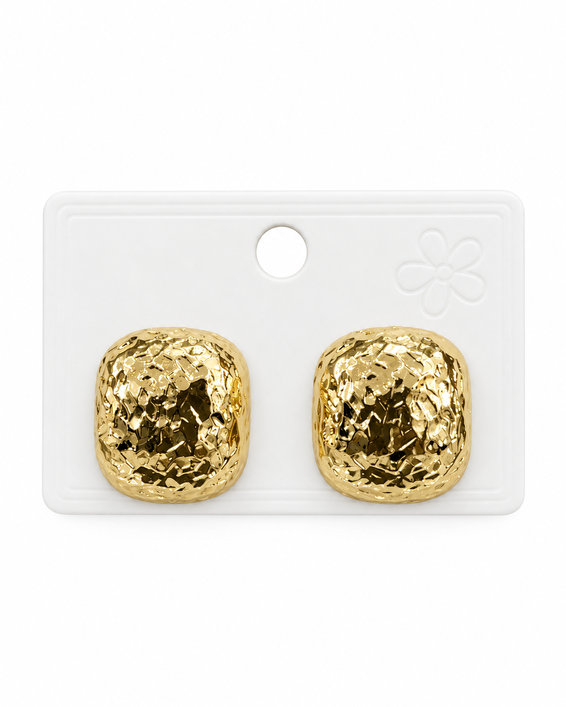 Aretes Dama dorados efecto martillado ✨