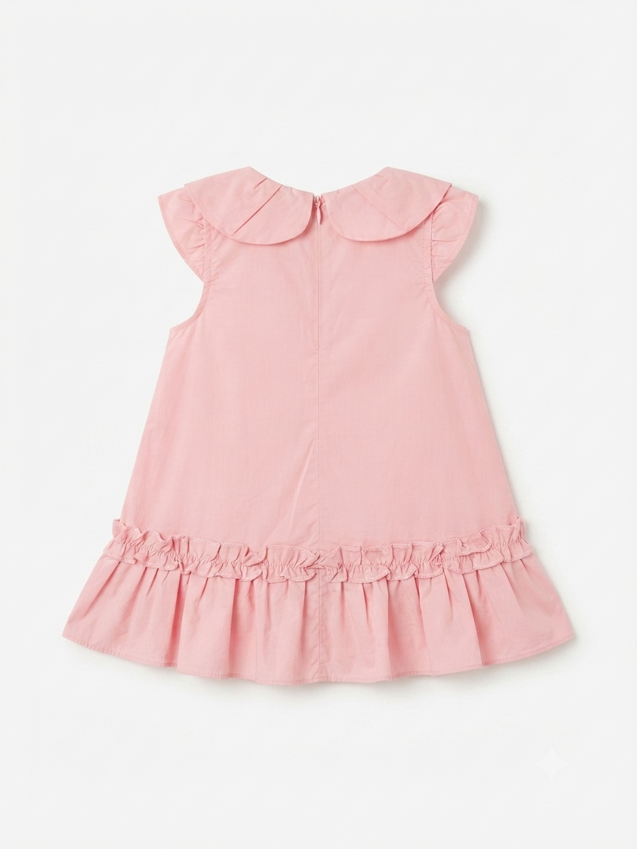 Vestido niña meses rosa con moños
