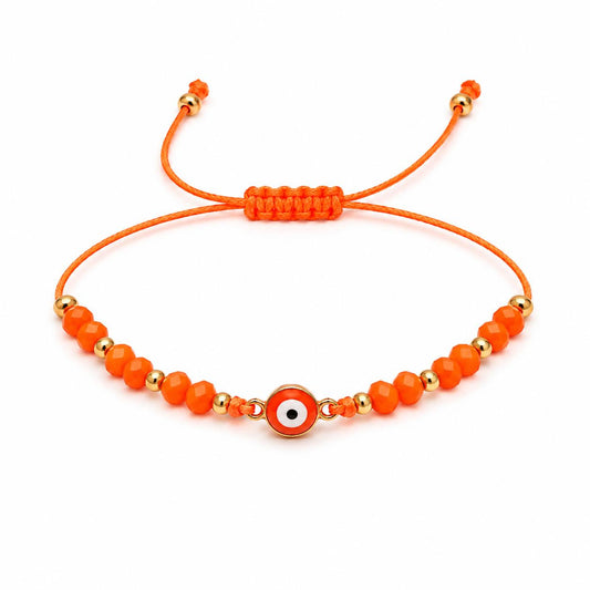 Pulsera niña ojo turco naranja 🧿🧡