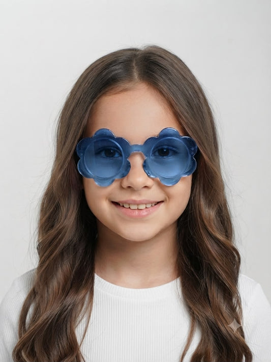 Lentes de sol niña flor azul
