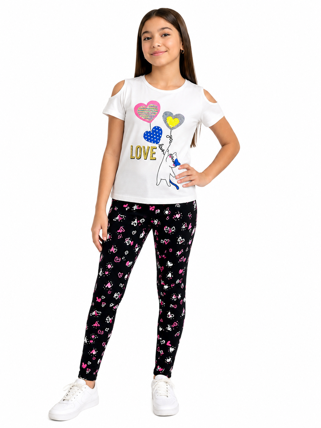 Set niña blusa con Leggins LOVE