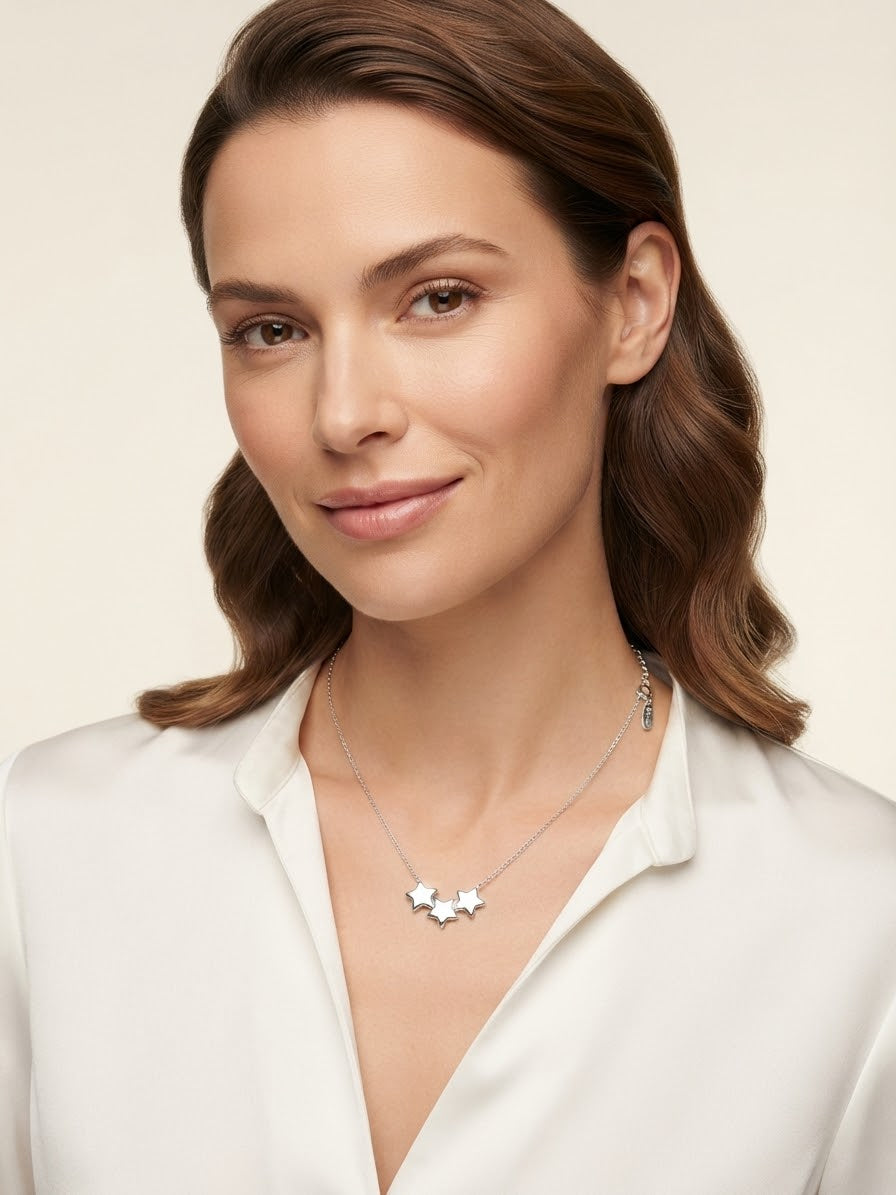 Collar dama Estrellas Plateadas ⭐✨
