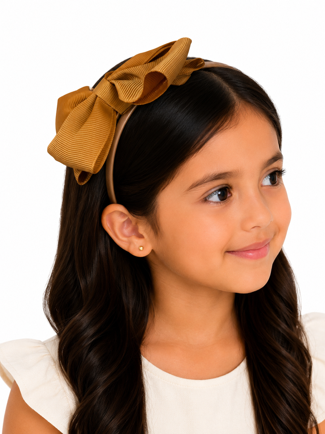 Diadema niña verde con moño