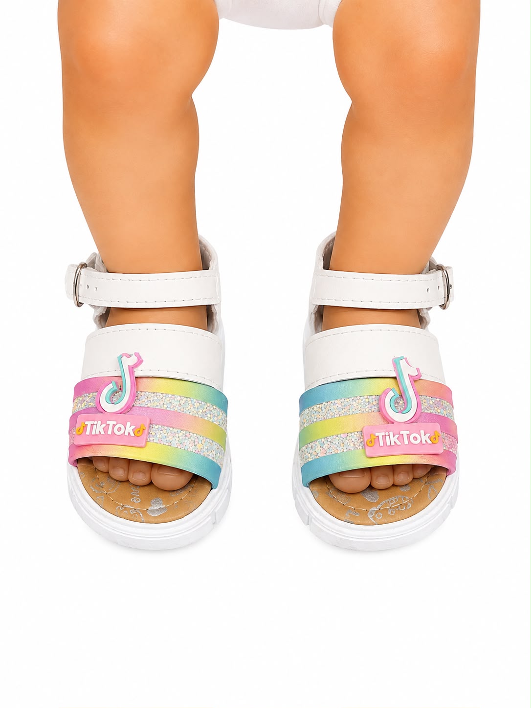 Huaraches niña OFERTA diseño arcoíris pastel