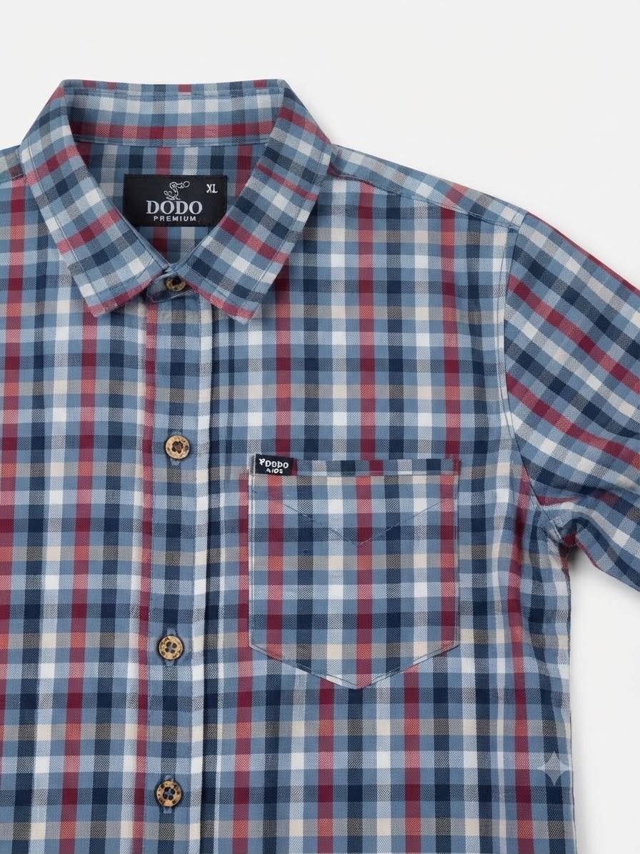 Camisa niño de manga larga a cuadros