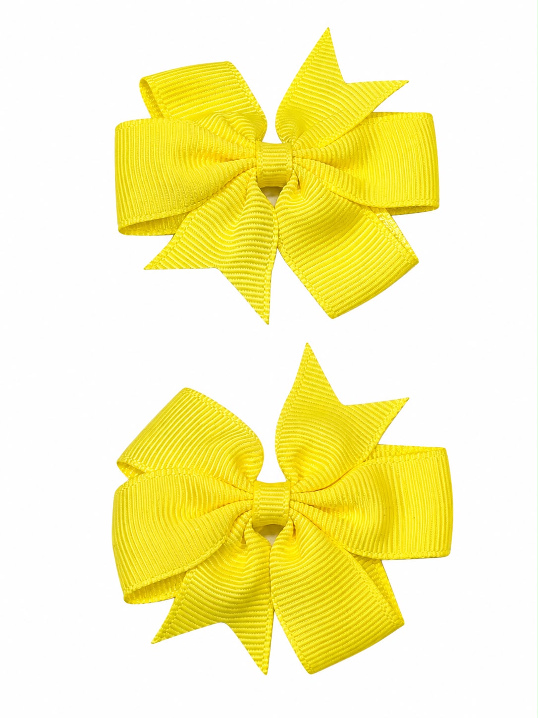 Moño par niña amarillo
