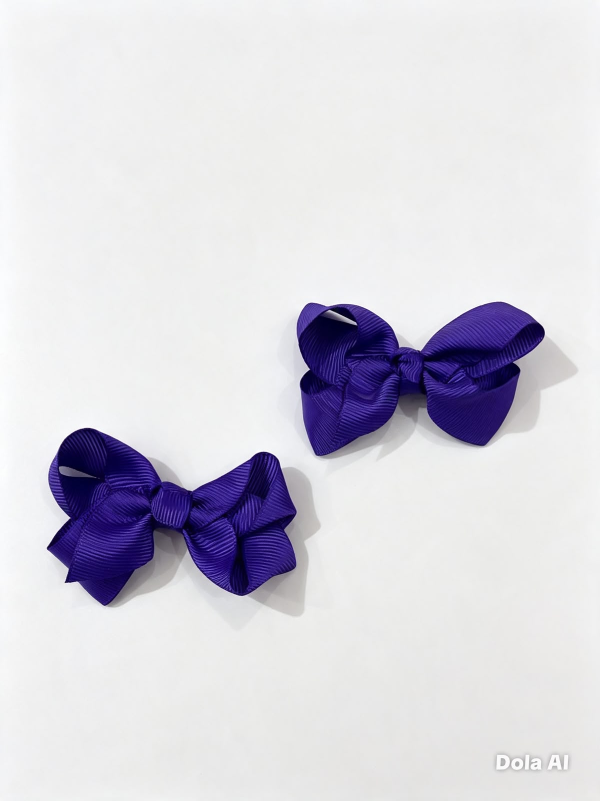 Moño par niña color morado