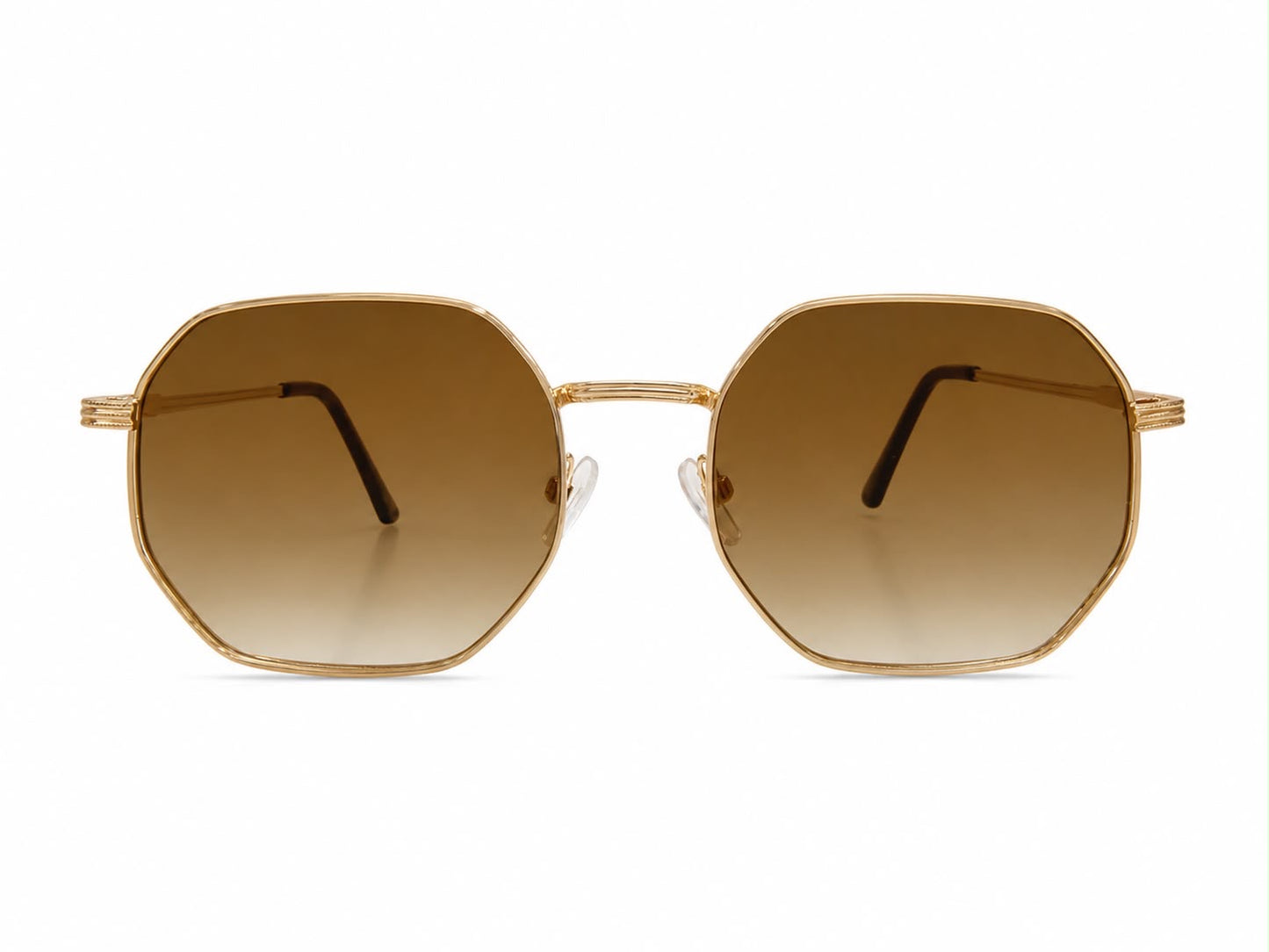 Lentes Dama hexagonales dorado