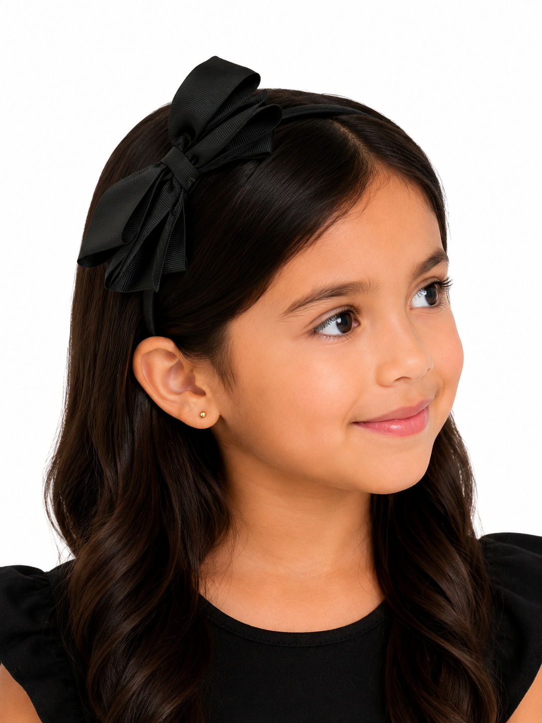 Diadema niña verde con moño