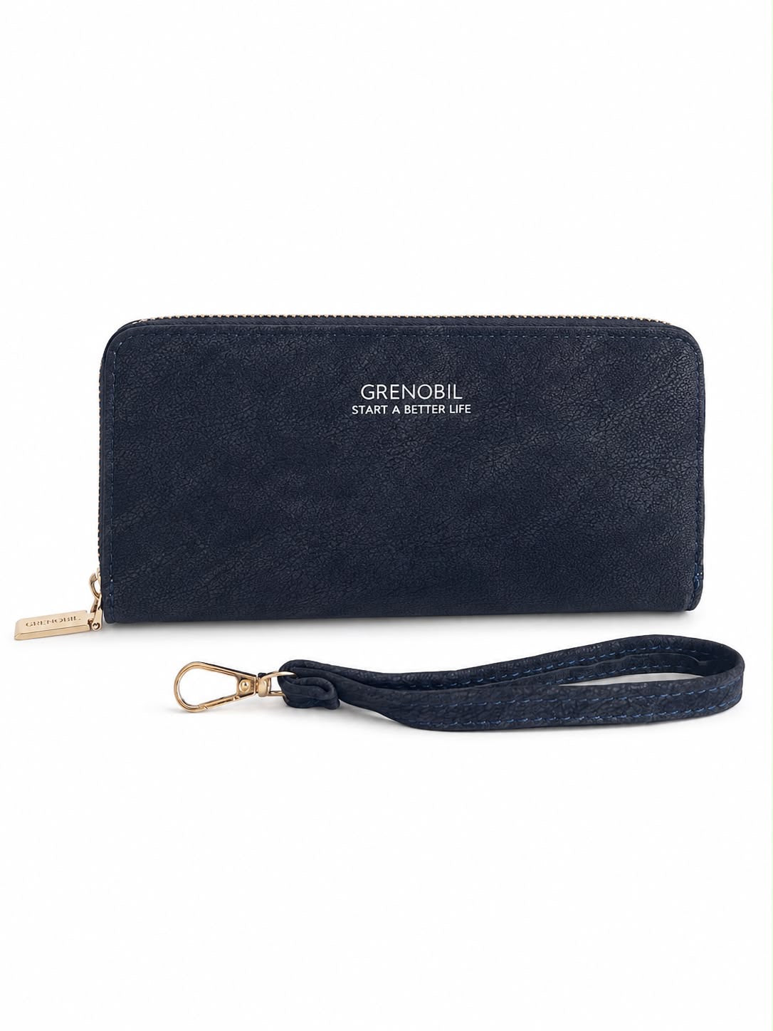 Cartera Dama tipo Wallet azul marino