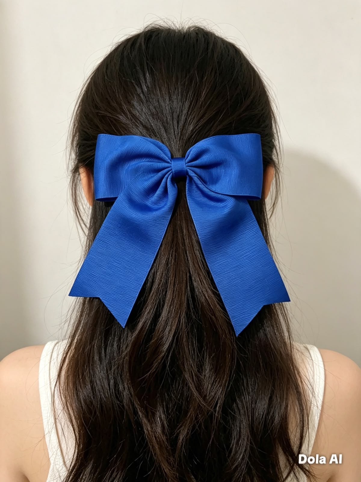 Moño niña azul rey con tirantes largos 🎀💙