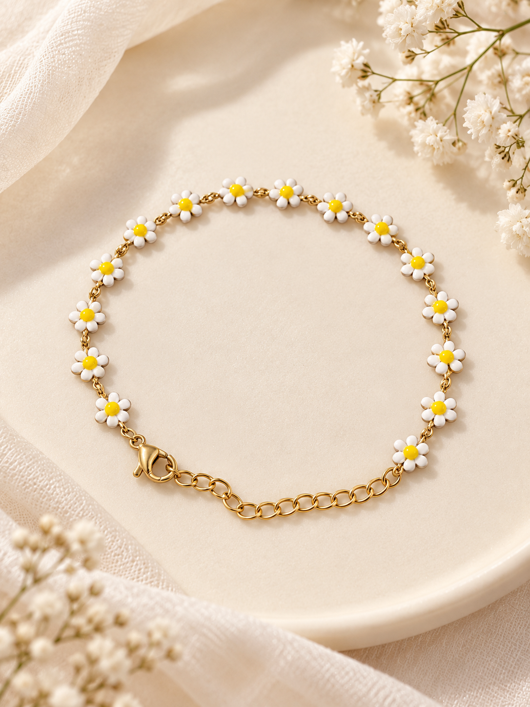 Pulsera dama florecitas