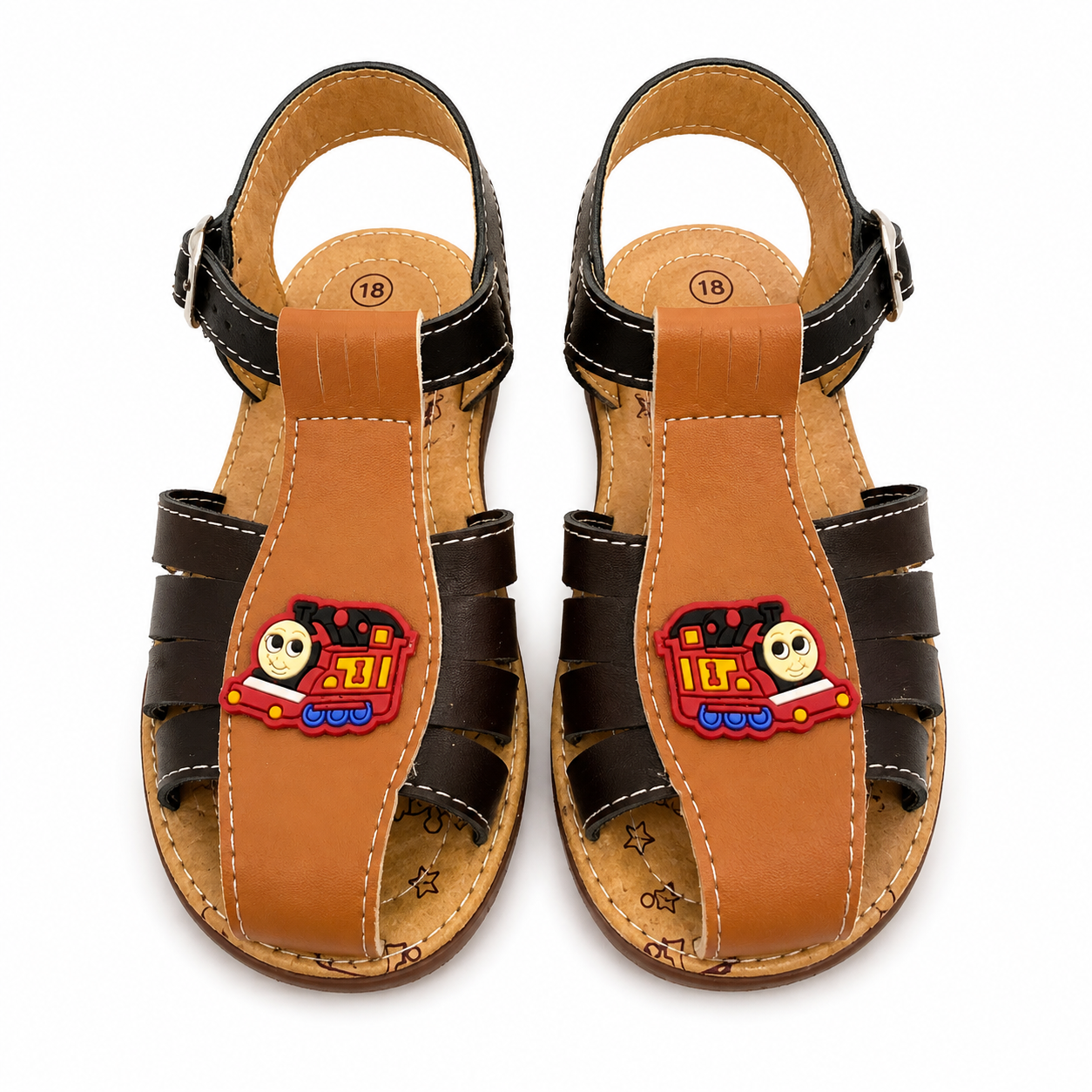 Huaraches niño OFERTA – café con diseño de tren 🚂🤎
