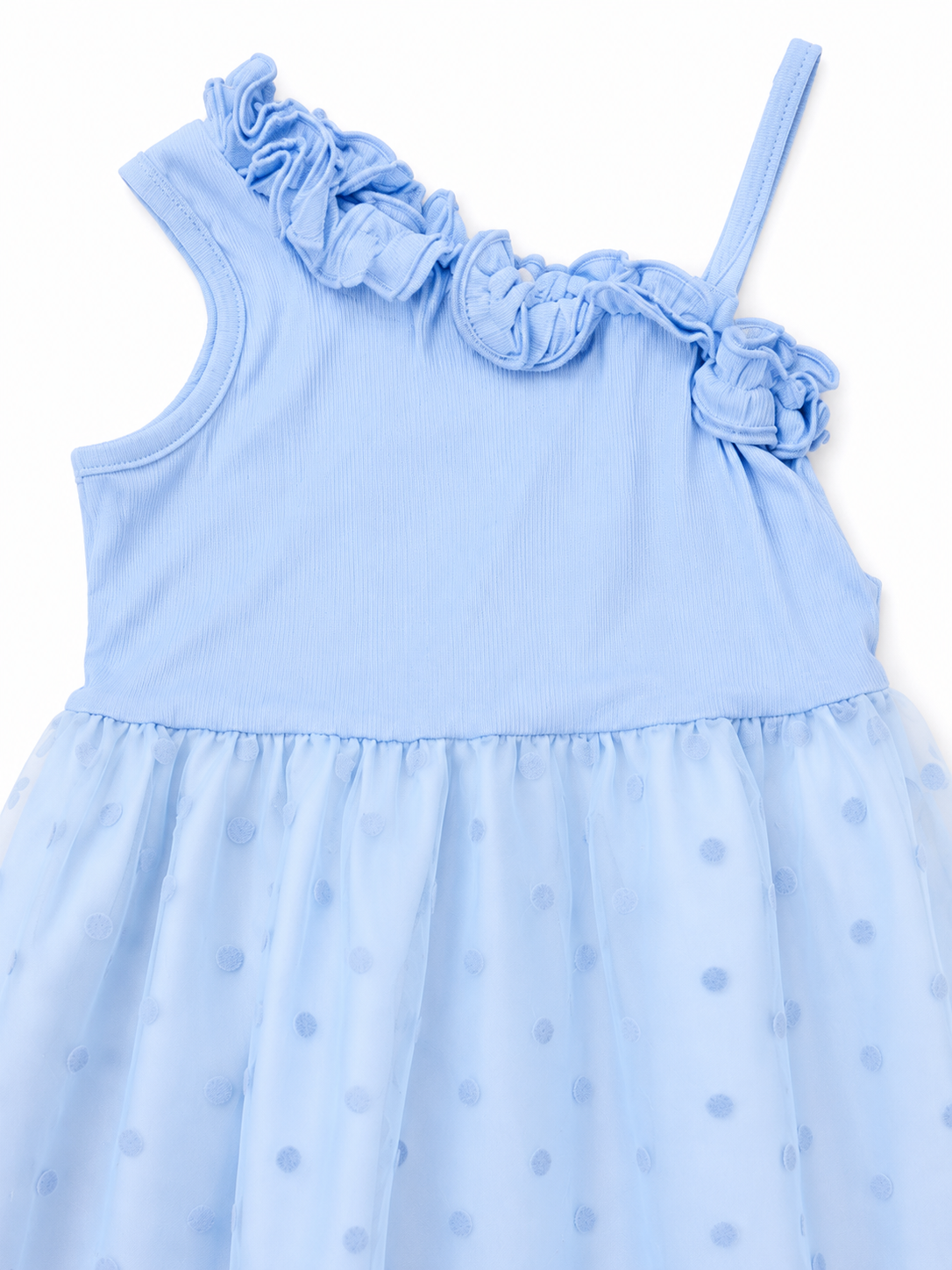 Vestido niña azul con tul