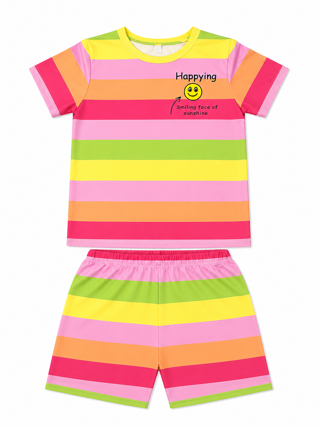 Set niña multicolor con blusa y short