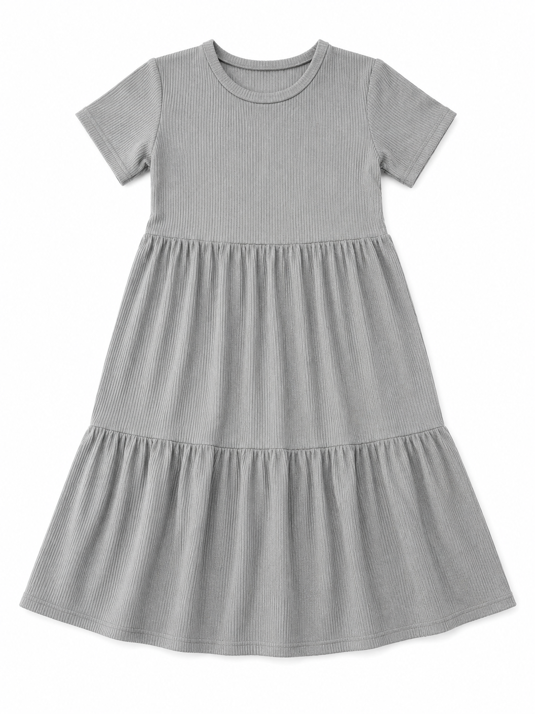 Vestido niña gris de corte amplio