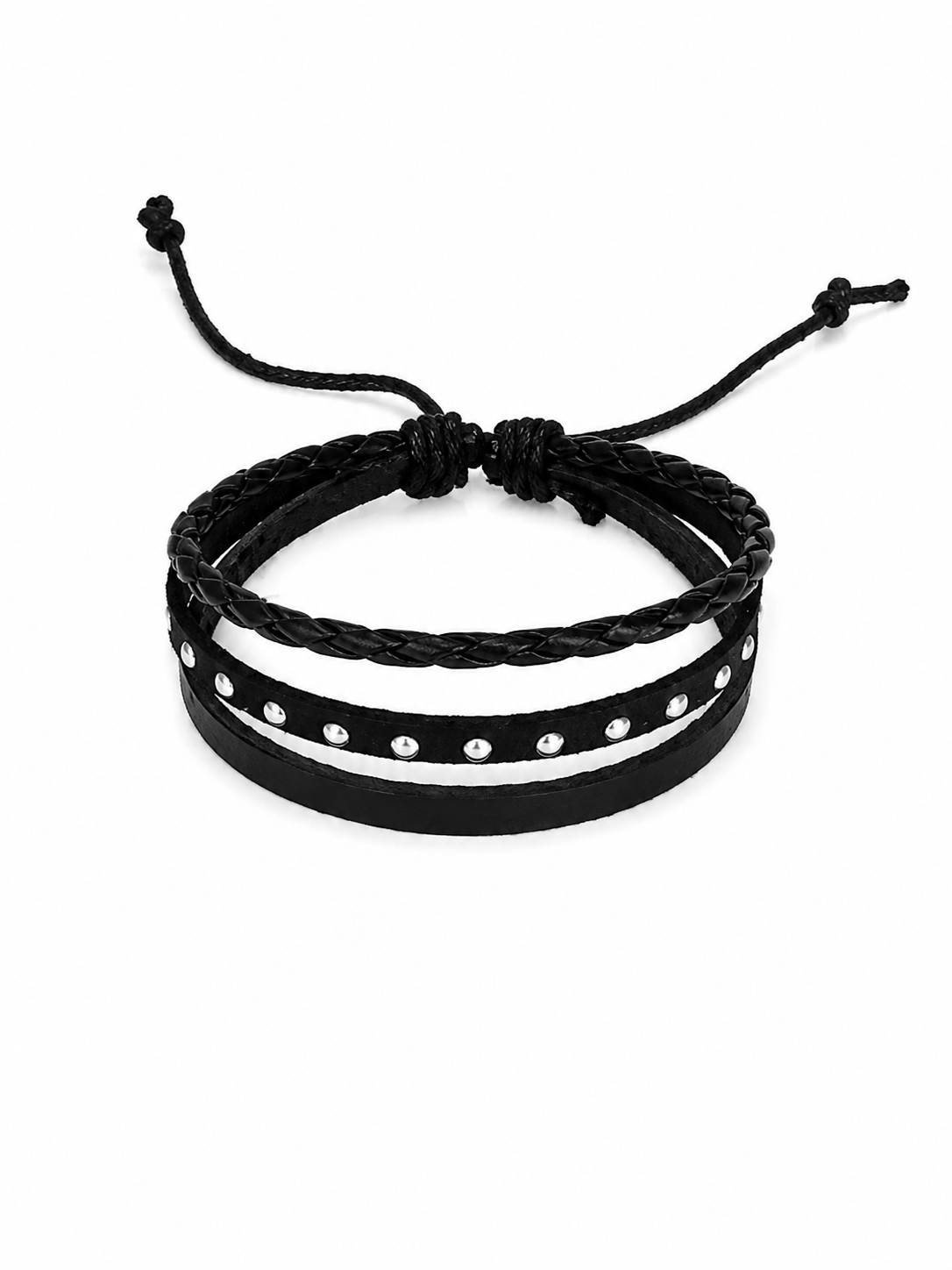 Pulsera Caballero Negra Multicapa 🖤