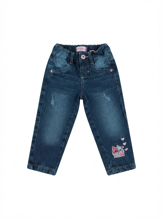 Pantalón Niña bordado gatito