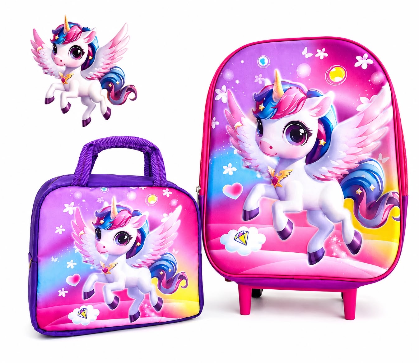 Set Mochila con Lonchera unicornio