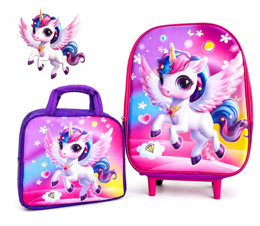 Set Mochila con Lonchera unicornio