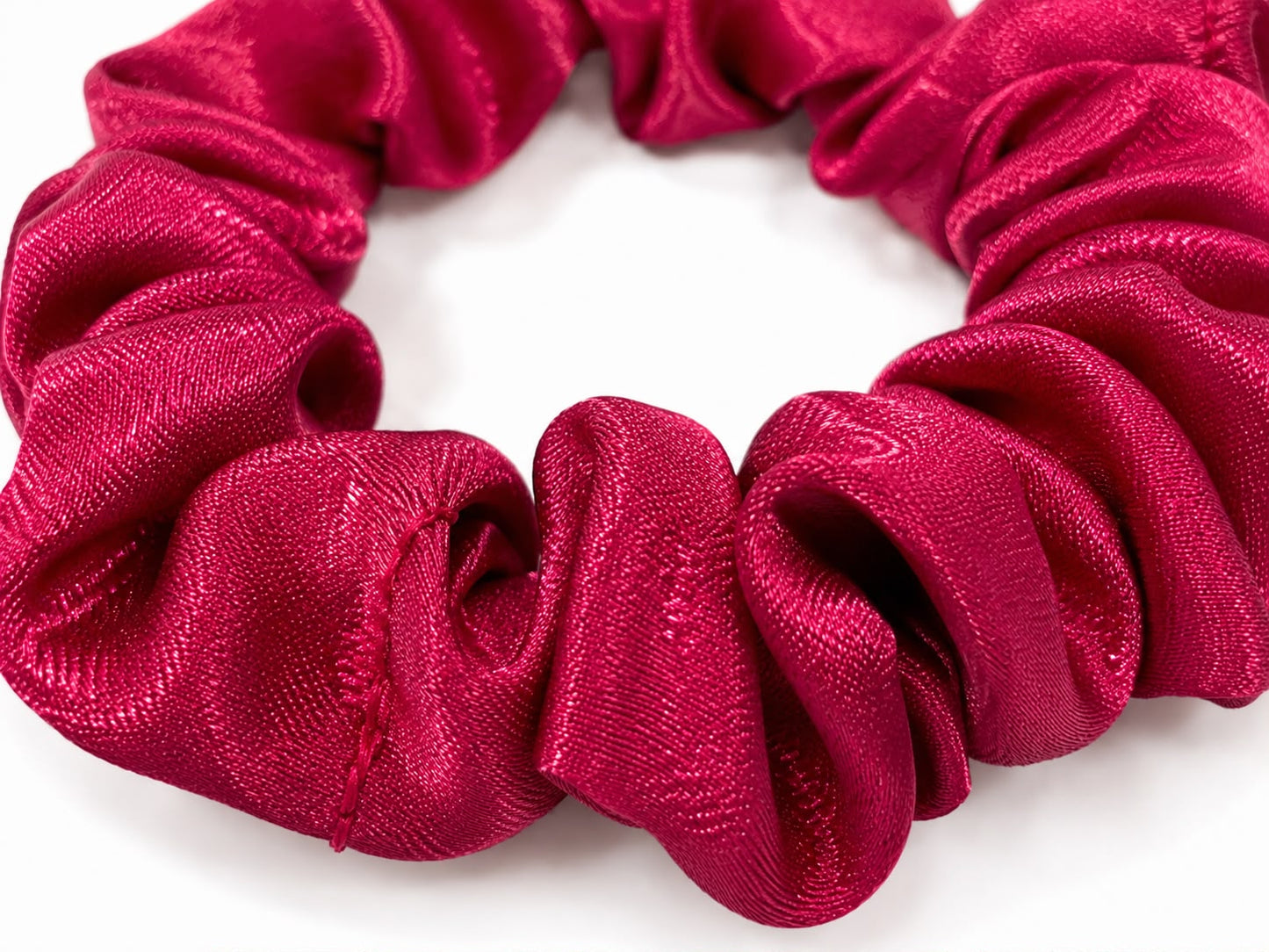 Set Liga cabello accesorio satinada color vino – 2 piezas