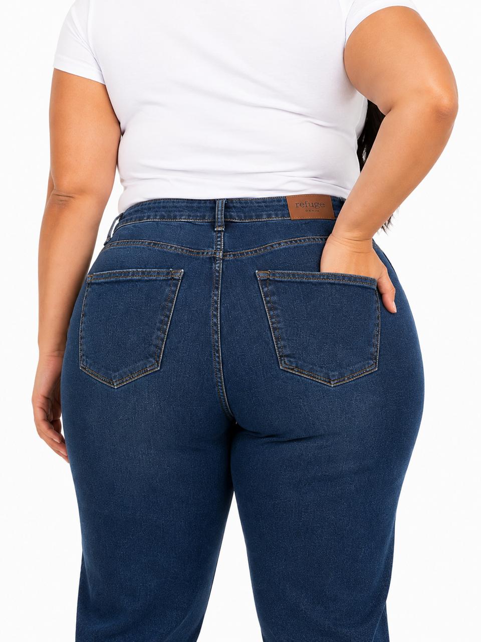 Pantalón dama mezclilla azul oscuro