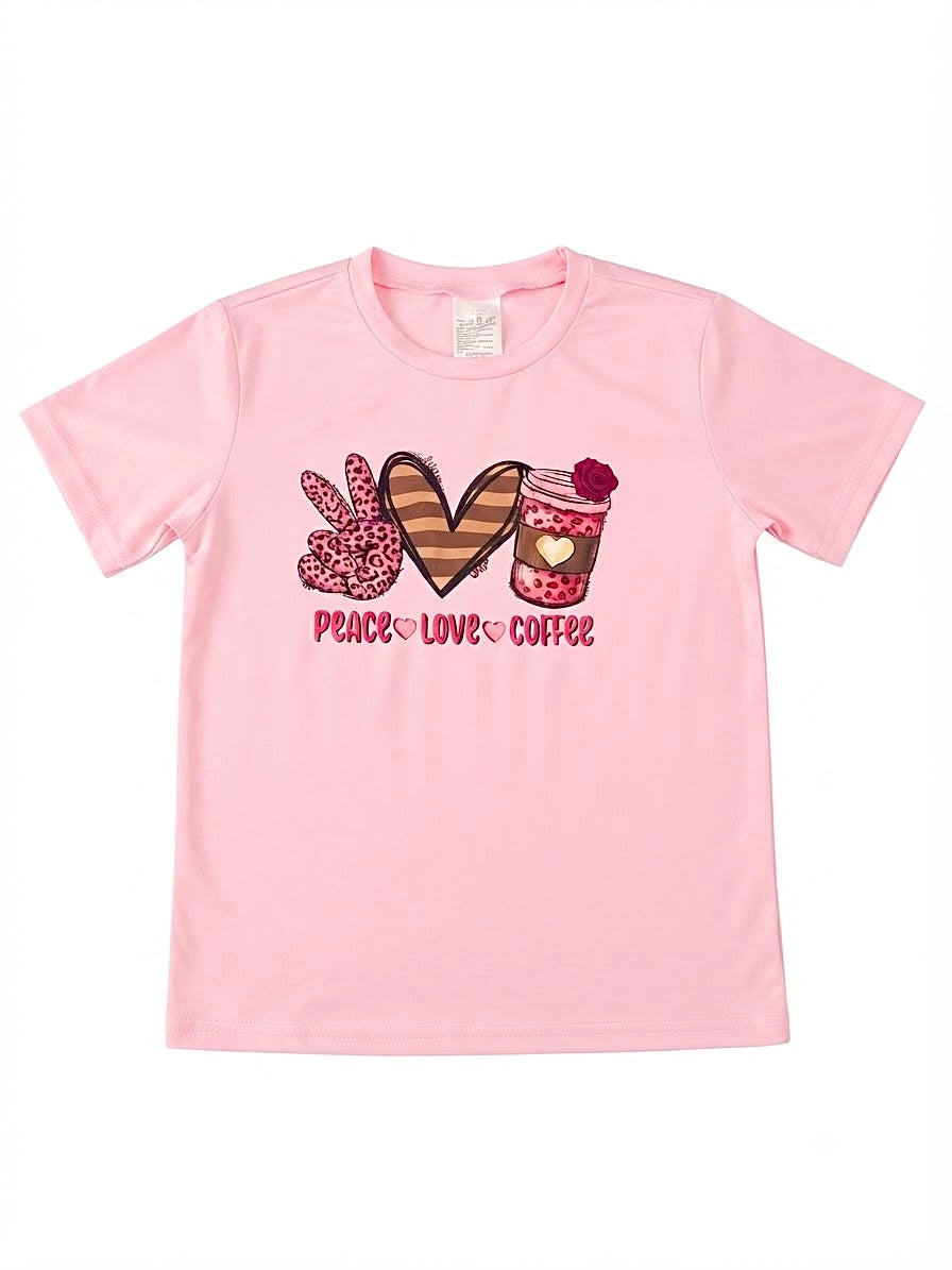 Blusa niña Peace Love Coffee