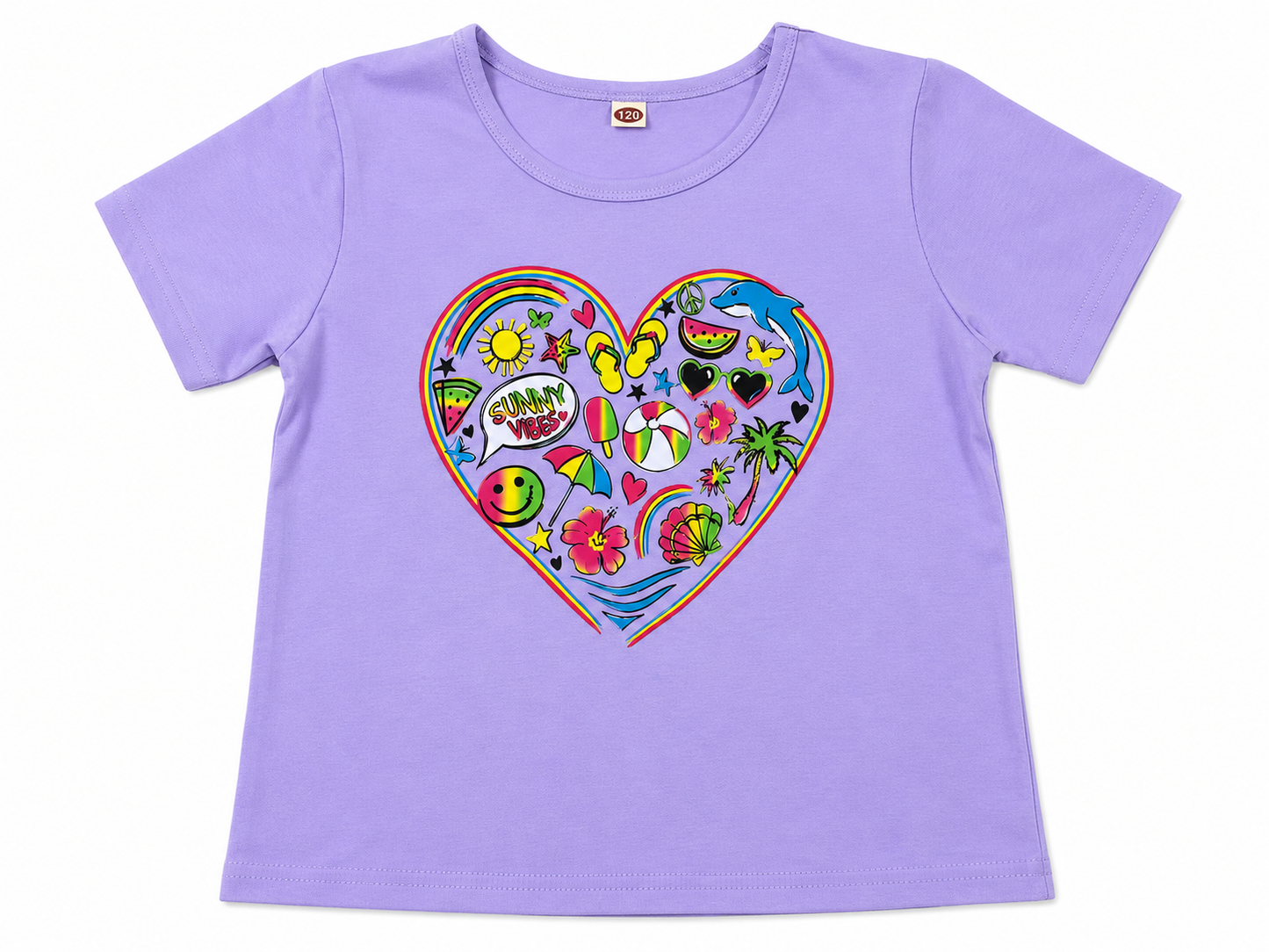 Blusa niña con estampado de corazón