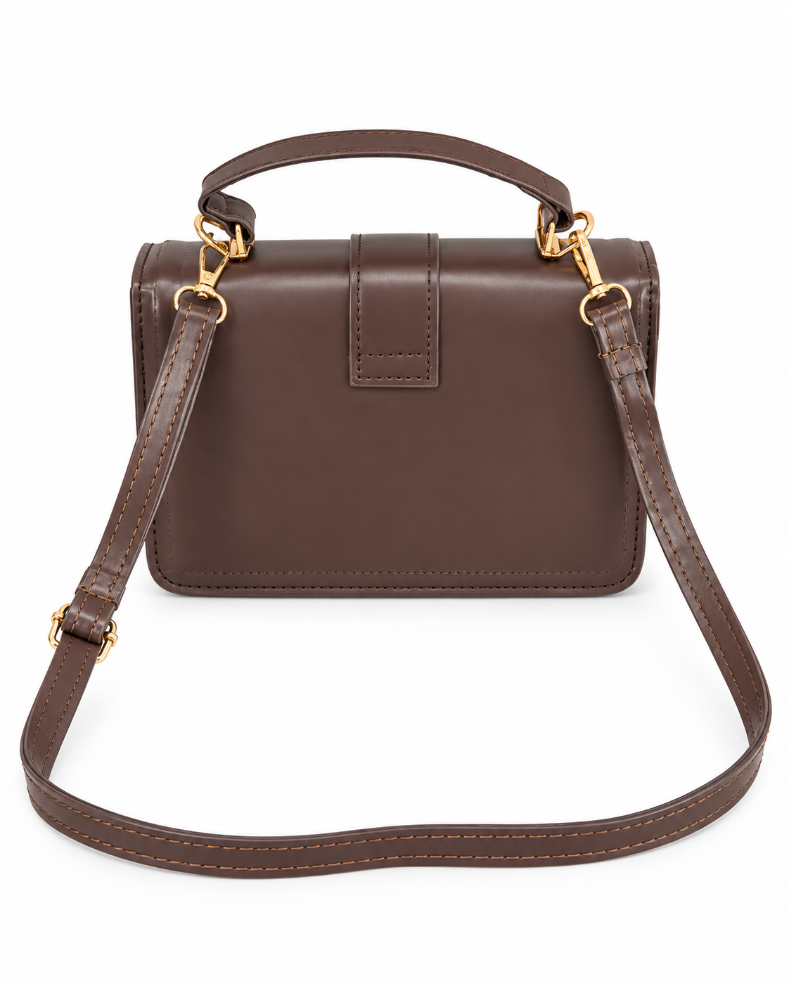 Bolsa dama con diseño estructurado y herrajes dorados