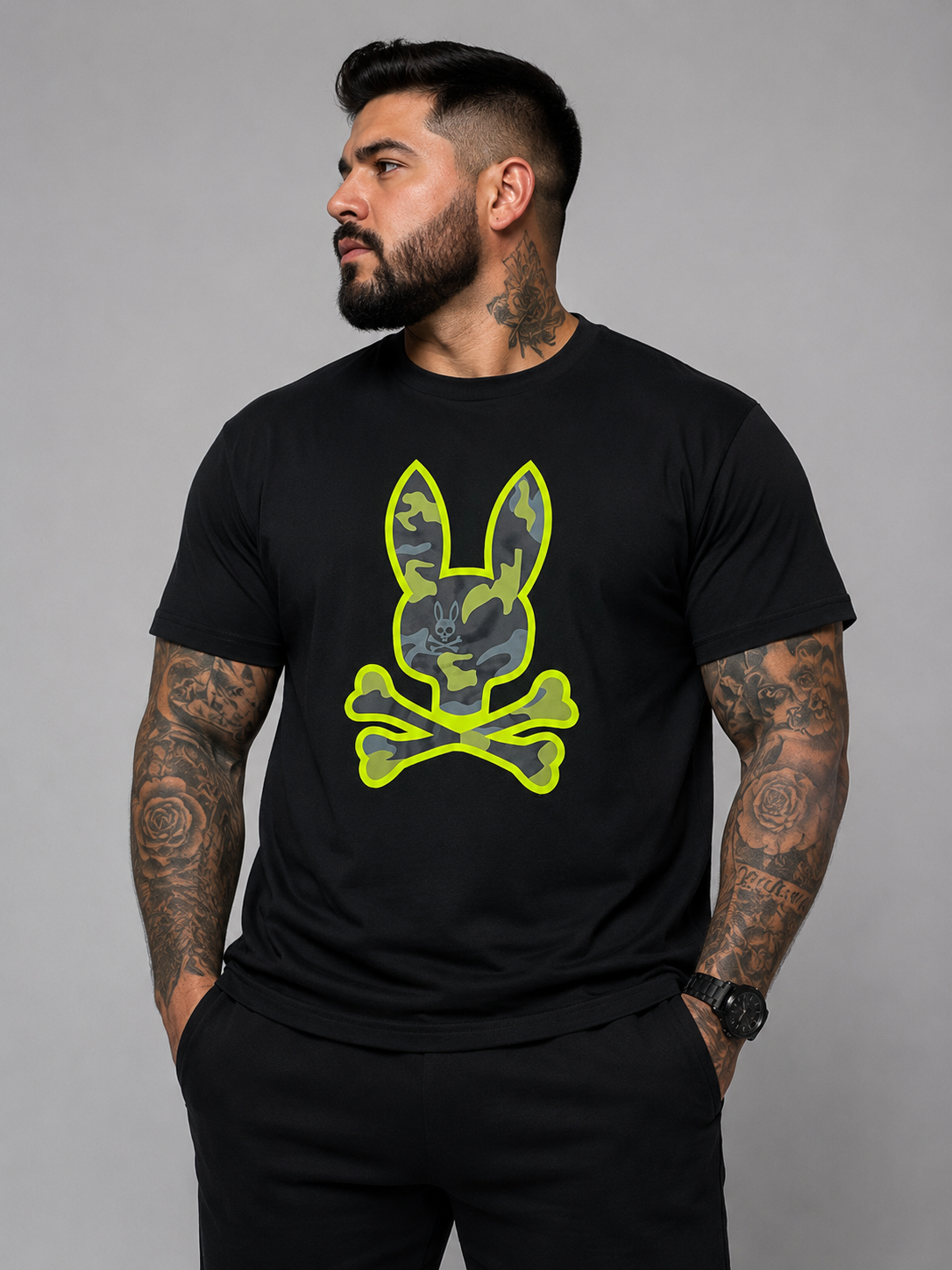 Playera caballero cuello redondo  PSYCH@ BUNNY