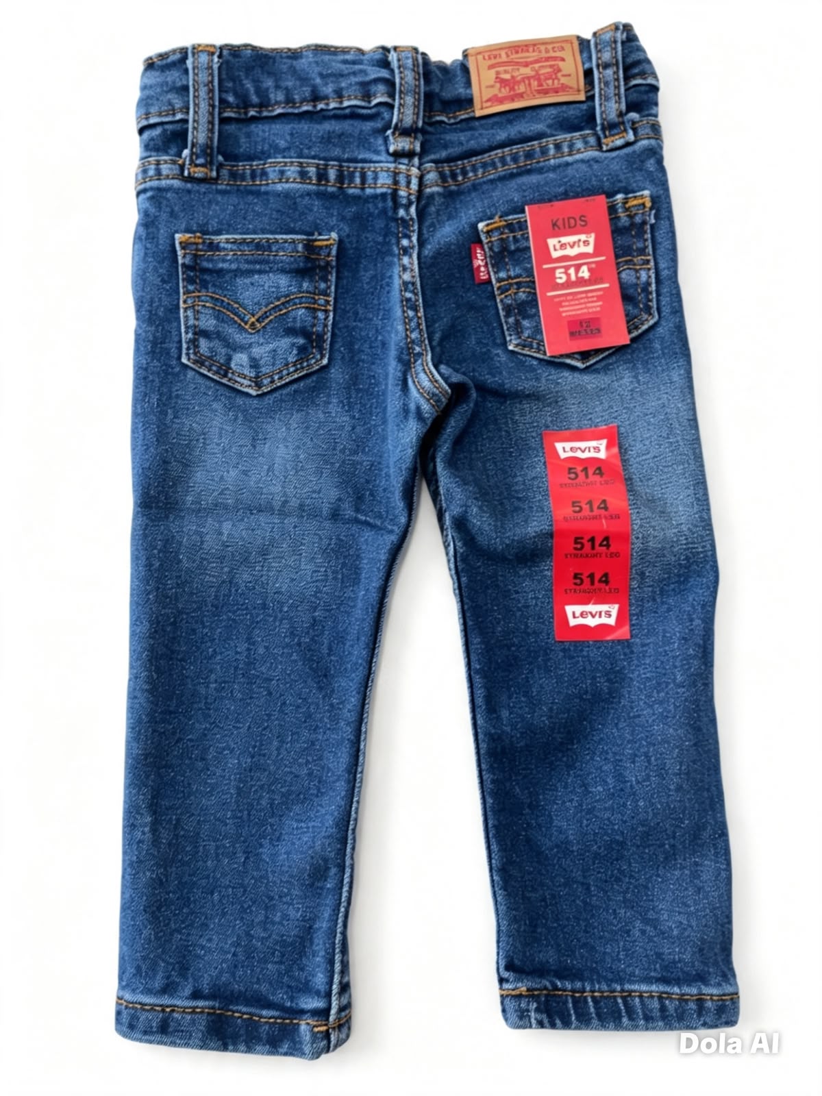 Pantalón niño mezclilla azul de corte recto