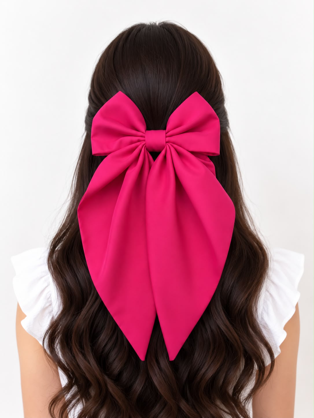 🎀 Moño coquette niña elegante Rosa fiusha