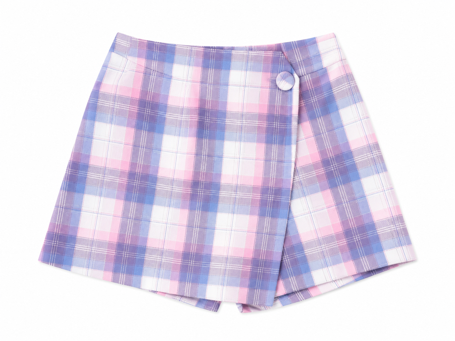 Set niña blusa y falda-short cuadros