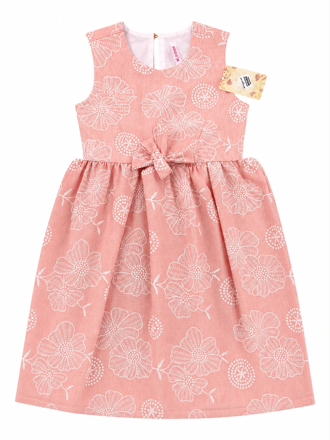 Vestido niña floral rosa