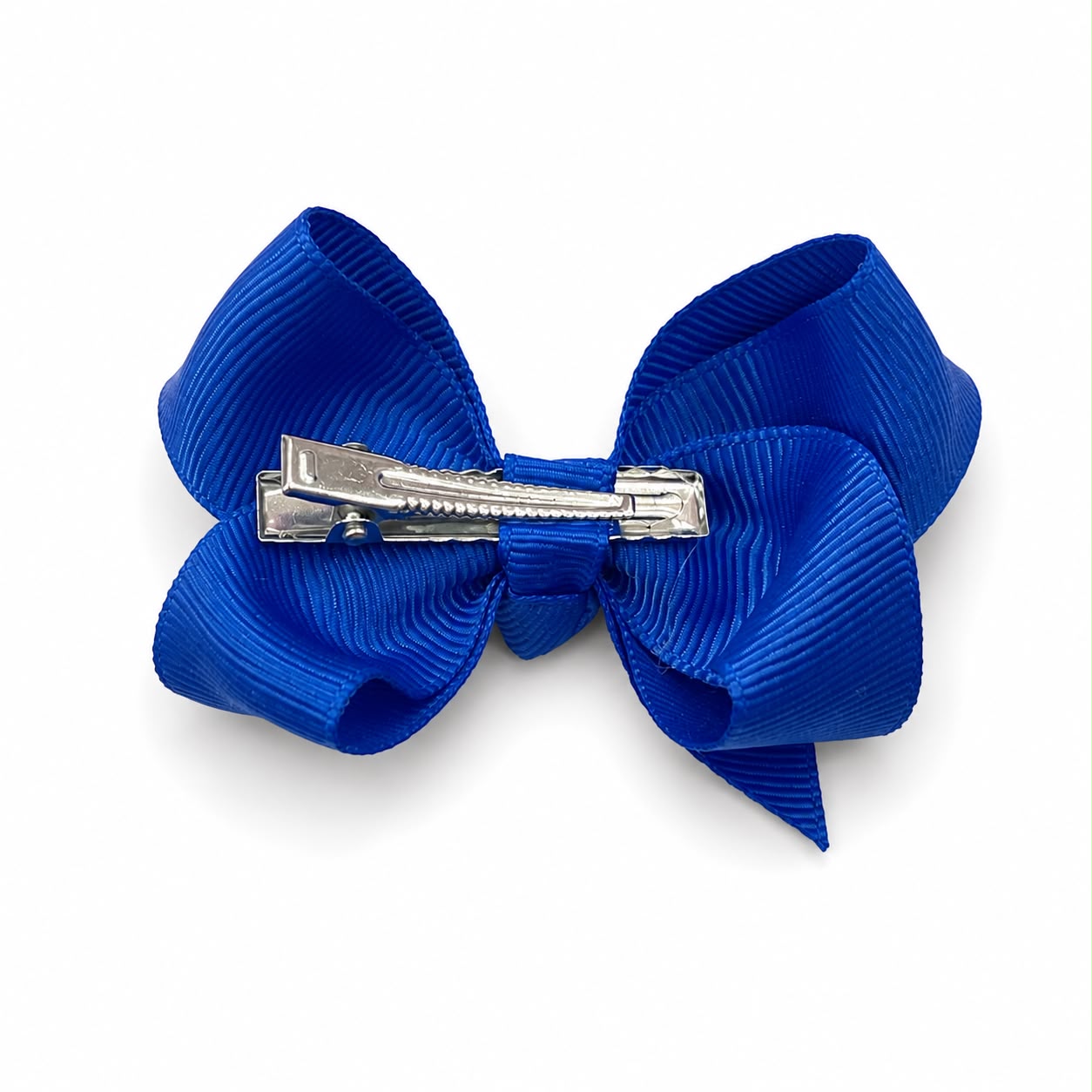 Moño chico niña azul rey con diseño de lazadas 🎀💙